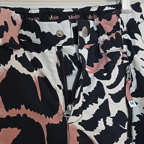 Molo Kids Pink/Black/Cream Animal Print Ski Pants, Size 122 EU (6-7 US) ~ VGUC - Picture 7 of 16